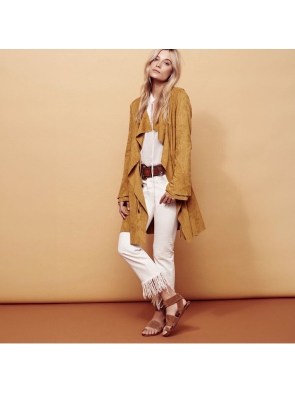 NWOT Free People Meadow Faux Suede Jacket - Picture 4 of 13